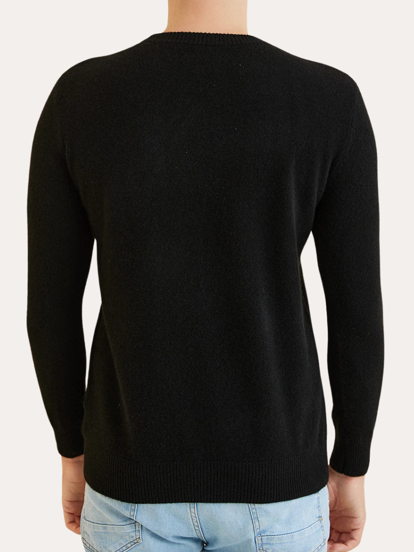 Pull en cachemire Signature - Noir