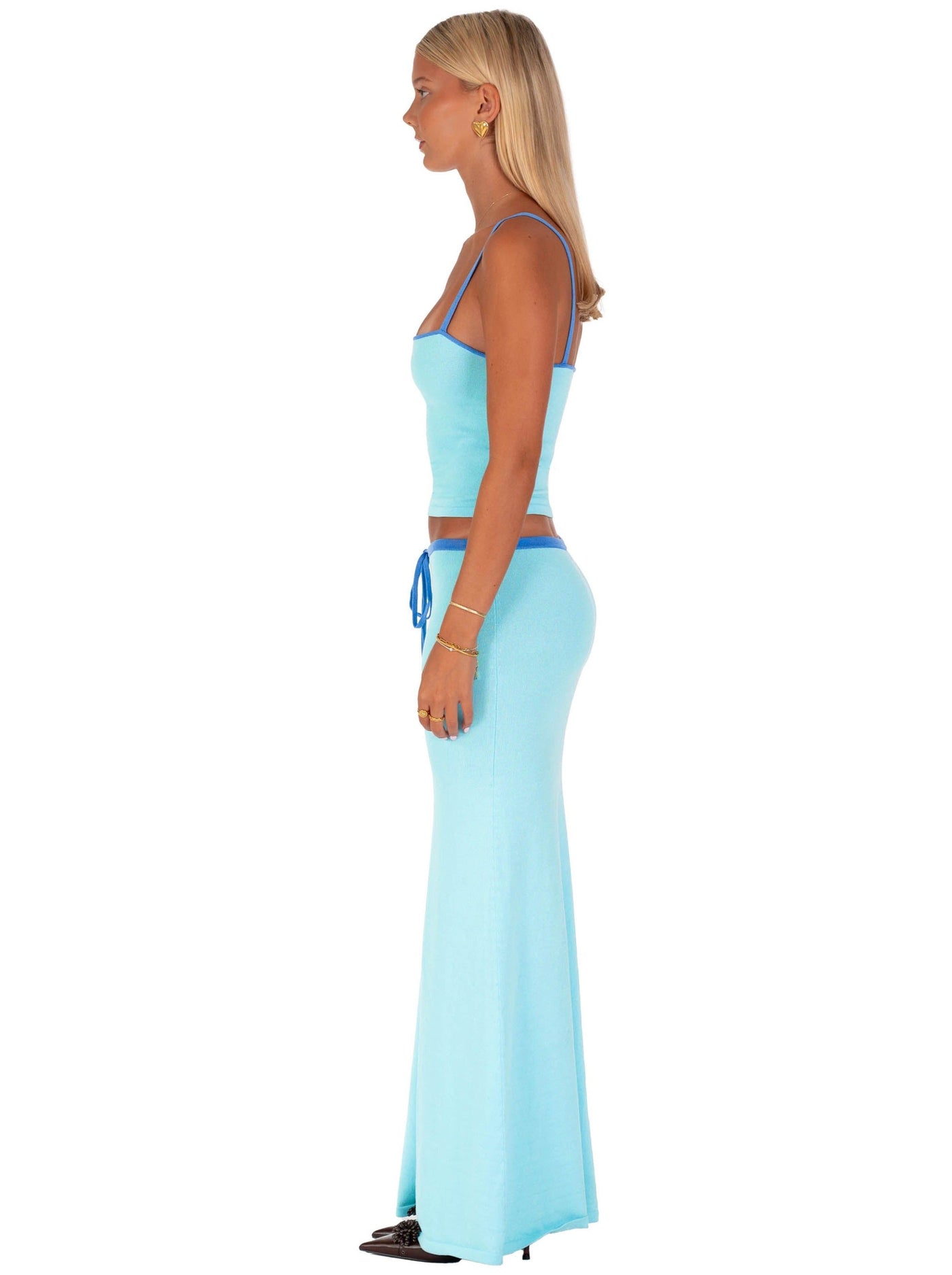 Robe longue Nima Blue Rose