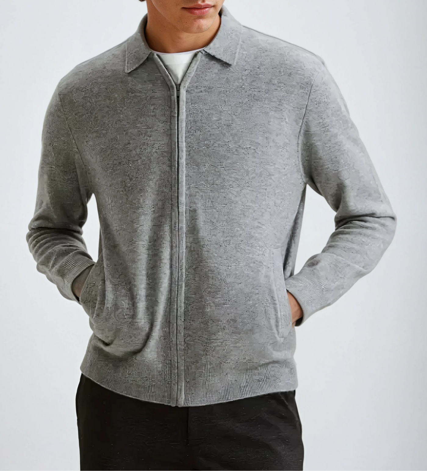 Manteau en cachemire gris