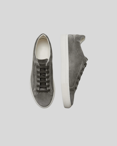 Baskets Oxford en cuir - Gris foncé