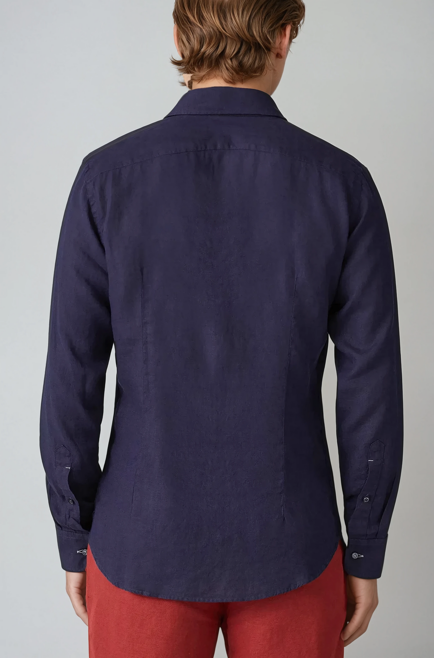 Chemise en lin, bleu marine